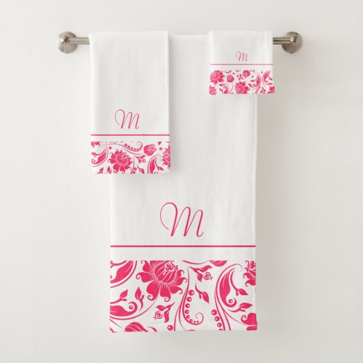 monogramme des damas vintages profondes et blanche (En situation)