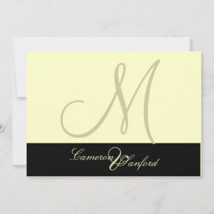 Monogramme des invitations de mariage personnalisé