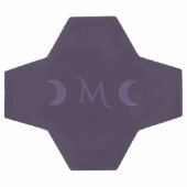 Monogramme des lunes de croissant de violet poussi (Plat)
