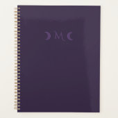 Monogramme des lunes de croissant de violet poussi (Devant)