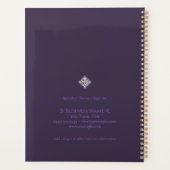 Monogramme des lunes de croissant de violet poussi (Dos)