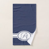 Monogramme des profondeurs bleues (Serviette à main)