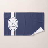 Monogramme des profondeurs bleues (Serviette à main)