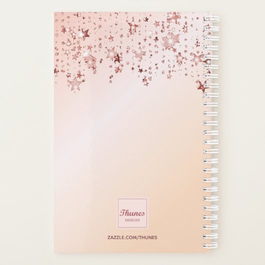 Monogramme des rendez-vous des étoiles d'or rose (Dos)