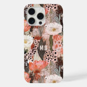 Monogramme Désert Boho Floral Moderne Chic (Verso)