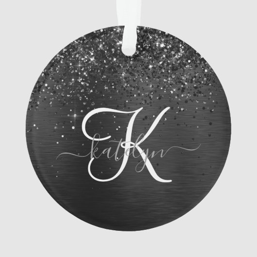 Monogramme d'étincelle à Parties scintillant noire (dos)