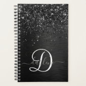 Monogramme d'étincelle à Parties scintillant noire (Devant)