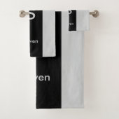 Monogramme deux tons moderne noir et gris (En situation)