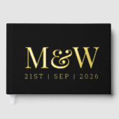 Monogramme d'huile d'or noir moderne Initiales mar (Recto)