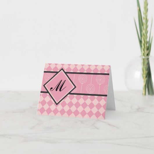 Monogramme Diamants roses et sucettes (Devant)