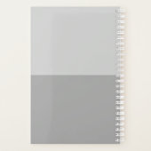 Monogramme d'initiales Modernes Gris Clair & Gris (Dos)