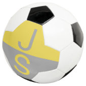 Monogramme d'initiales modernes jaune et gris (3/4)