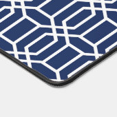 Monogramme d'octogone blanc Preppy Navy initial (Coin)