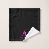 Monogramme Dolly Rétro Rose chaud (Gant de toilette)