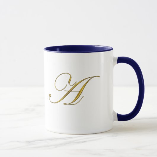 Monogramme d'or A Coffee Mugs (Droite)