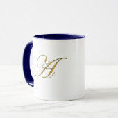 Monogramme d'or A Coffee Mugs (Devant gauche)