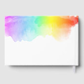 Monogramme d'or Aquarelle arc-en-ciel Mariage LGBT (Verso)