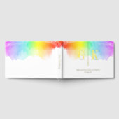 Monogramme d'or Aquarelle arc-en-ciel Mariage LGBT (Complet)