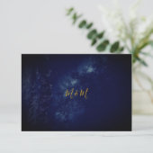 Monogramme d'or bleu nuit RSVP (Debout devant)