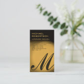 Monogramme d'or Carte de visite du concepteur inté (Debout devant)