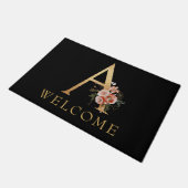 Monogramme d'or classique A avec tapis de porte de (Incliné)