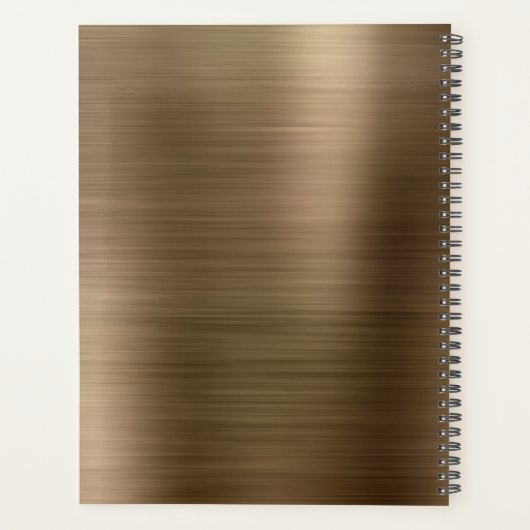 Monogramme d'or métallique simple brossé (Dos)