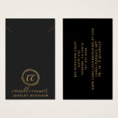 Monogramme d'or minimum - Collier de créateur de b (Devant & derrière)