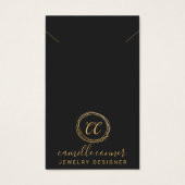 Monogramme d'or minimum - Collier de créateur de b (Devant)