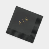 Monogramme d'or moderne Mariage Cocktail moulé (Gauche)