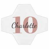 Monogramme d'or rose blanc initiales nom (Plat)
