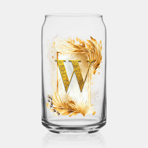 Monogramme d'or W Cadre décoré