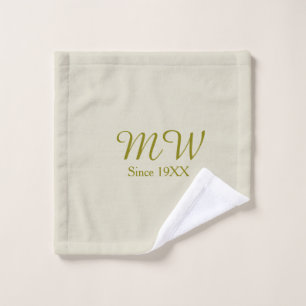Monogramme doré depuis l'année 19XX mariage en cou