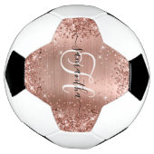 Monogramme doré Rose Glitter (Tourné)