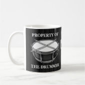 Monogramme Drummer Snare Drum Drumsticks Mug Mug (Gauche)