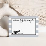 Monogramme du coeur et de la flèche | Conseil pour<br><div class="desc">Réunissez des conseils pour le couple heureux avec ces cartes sucrées. Placez une cheminée à l'entrée d'une fête de fiançailles ou d'un mariage, laissez-en une à chaque endroit, ou passez-les autour. Le design comprend une illustration de coeur et de flèche avec vos initiales inscrites à l'intérieur, et un mélange moderne...</div>