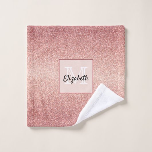 monogramme du gradient de glam de parties scintill (Gant de toilette)