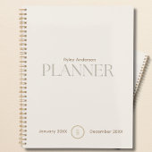 Monogramme du logo commercial blanc et or