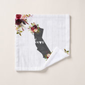 Monogramme du Mariage Floral Rustique de Californi (Gant de toilette)