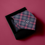 Monogramme du Motif bleu et rouge<br><div class="desc">Motif Plaid bleu et rouge Design monogramme.</div>