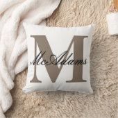 Monogramme du nom de famille | Coussin décoratif (Couverture)