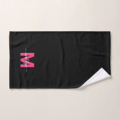 Monogramme du nom en écriture rose foncé (Serviette à main)