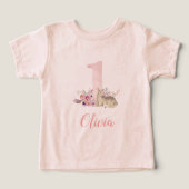 Monogramme du premier anniversaire de Little Deer (Design Recto)