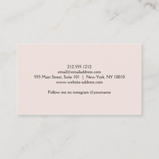 Monogramme du salon à ongles sur rendez-vous Blush (Dos)