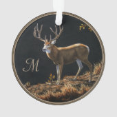 Monogramme du trophée d'automne Mule Deer Buck (dos)