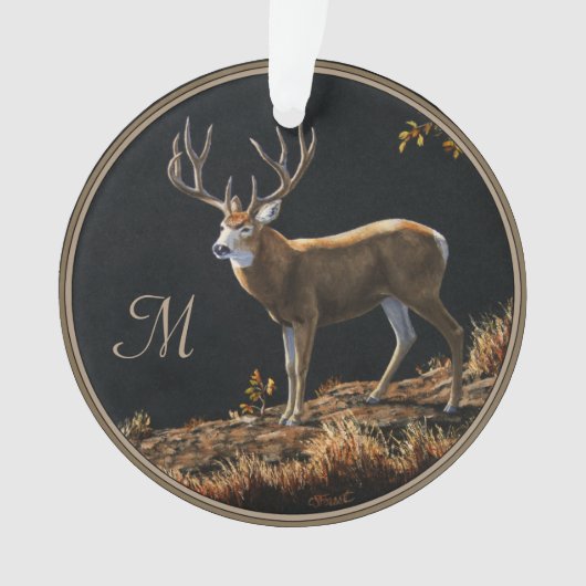 Monogramme du trophée d'automne Mule Deer Buck (devant)