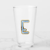 Monogramme E - Verre de 16 oz (Devant)