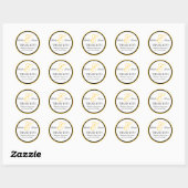 Monogramme E WeddingMerci Stickers (Feuille)