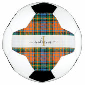 Monogramme écriture initiale Nom Plaid Tartan (Devant)
