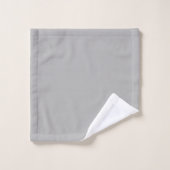 Monogramme éditable moderne sur gris argenté (Gant de toilette)
