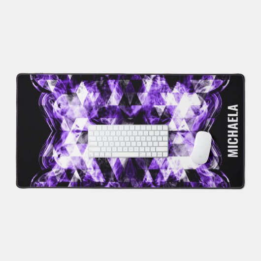 Monogramme électrisant violet brillant (Clavier et souris)